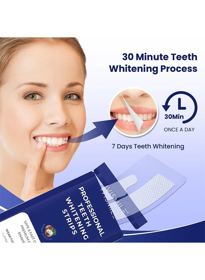 IVISMILE 28 Pcs 5D Teeth Whitening Kit, Teeth Whitening Strips for Sensitive, Professional Effects, 28 Strips Whitener Safe Whitestrip, Deep Stains Removal Tooth Whitening - Image 3